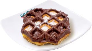 Gofre con Chocolate Blanco con Oreo