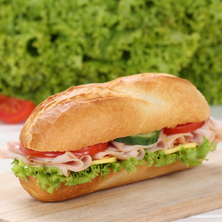 Breaded Chicken, Cheese and Salad Baguette