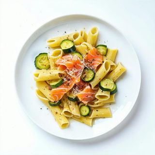 Pasta zucchine e salmone