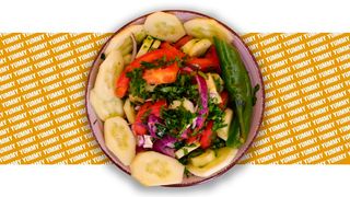 კიტრი პომიდვრის სალათი