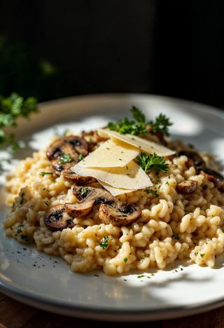 Rissoto sa šumskim gljivama i kremom od tartufa