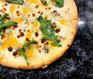 4 cheese on cheese sauce 