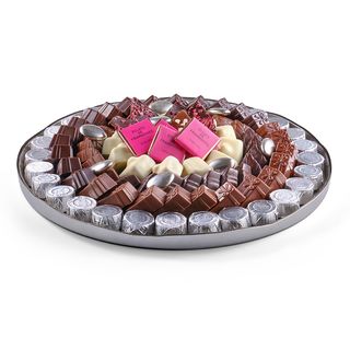 Plat Craquelé Sans Pied Gris