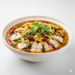 Pesce con cavolo cinese in salamoia 酸菜鱼