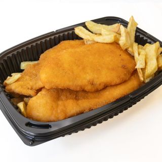 Filetes de pollo empanado) 3 unidades