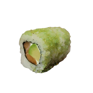 60.Ura Tobiko De Wasabi con salmón (8 Pzs.)