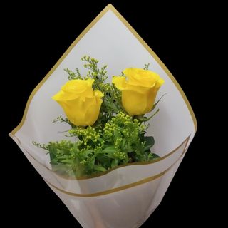 2 rosas amarillas