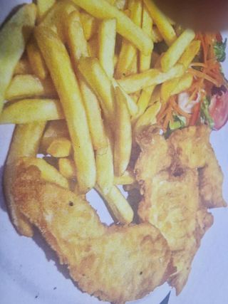 Plato Combinado De Escalope De Pollo