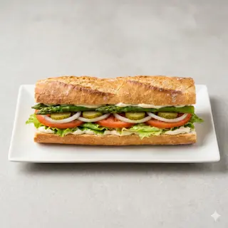 Bocata Vegetal de Lechuga, Tomate y Cebolla