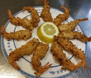 Frango Frito com Gambas