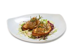 Bruschetta con lardo e miele