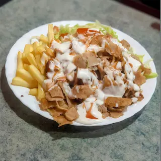 Ración patatas fritas + carne