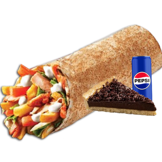 Shaorma XXL pui + Tarta cu ciocolata +pepsi