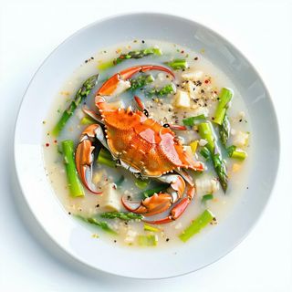 42...Zuppa di granchio con asparagi