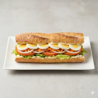 Bocata Vegetal de Lechuga, Tomate y Cebolla