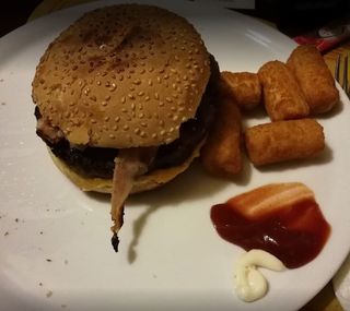 Old style Texas cheeseburger, hamburger di manzo 200 g