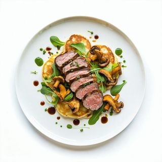 Polędwiczki na plackach ziemniaczanych