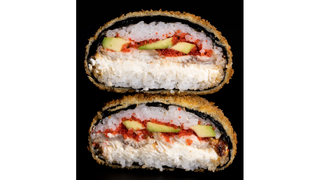 Burger losoś z grilla