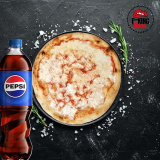 Pizza Margherita wege 45cm + Pepsi 0,85 l