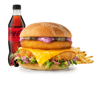 Burger Rywala Umami Crispy Chicken w zestawie