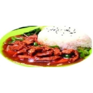 Arroz Blanco Con Ternera, Salsa De Ostras Y Verduras