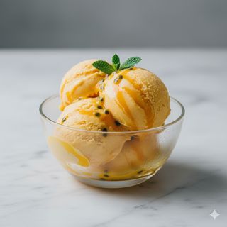 Sorbetto al mango e passion fruit