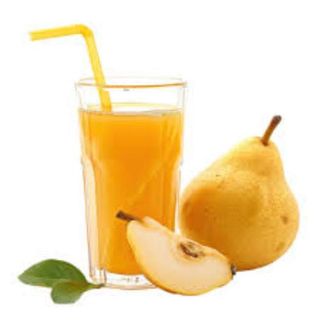 Margarita de pera con salsa de frutas