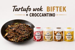 Tartufo wok biftek + Sladoled Krokantino po izboru