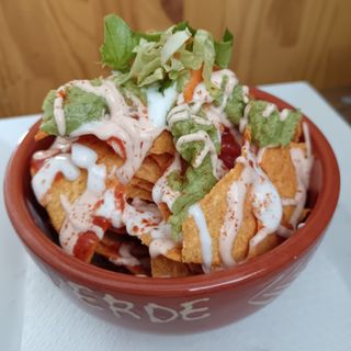 Nachos with salsas MEXICAN