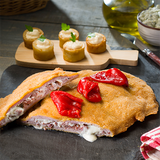 Cachopo campeón Asturias 2016 de paleta ibérica, queso Cabrales y pimientos