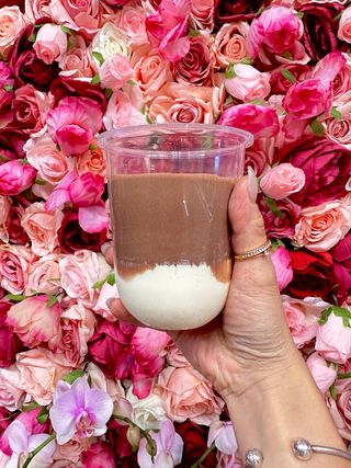 Cioccolata con panna cotta alla vaniglia