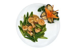 539. Gamberi con asparagi