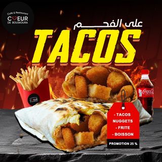 Tacos Nuggetes avec Frites Boisson gratuit 