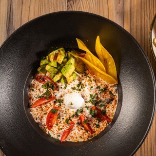 Ceviche de vieira, llagostí i llobarro