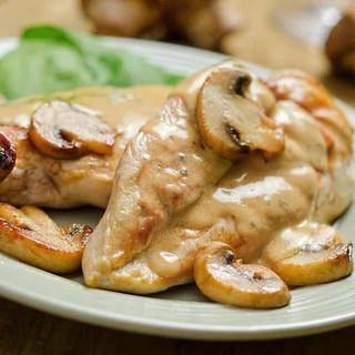 Куриное филе с грибами 