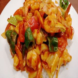 16B. Arroz Con Gamba De Salsa Picante