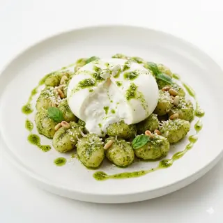 Gnocchi De Pesto E Burrata