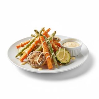 Tempura di verdure con maionese di soia