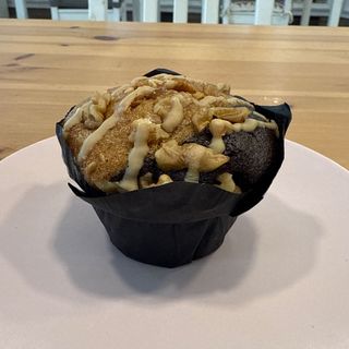 Muffin cioccolato con noci e caramello salato