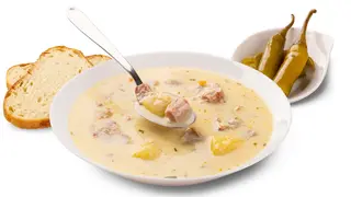 Ciorbă de cartofi cu afumătură
