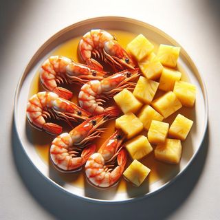 Krewetki z ananasem 250g