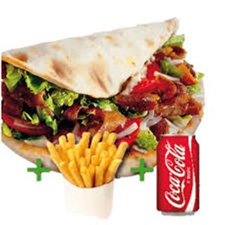 Menú Pita De Ternera Con Ensalada