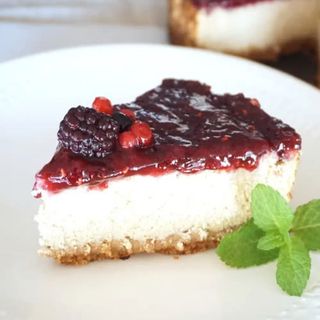 Tarta Queso Con Arándanos