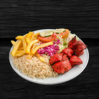 Tikka Con Patatas, Arroz Y Ensalada