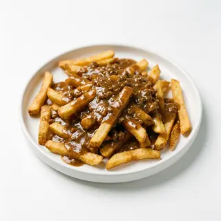 Patatas Fritas Con Salsa Gravy