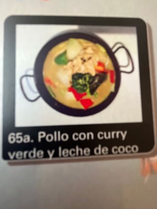 Pollo Con Curry Verde Y Leche De Coco