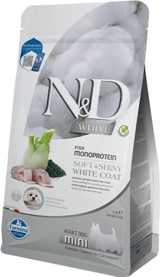 N&D Grain Free WHITE ADULT MINI для собак з білою шерстю 2 кг 