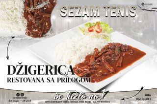 Restovana džigerica sa prilogom