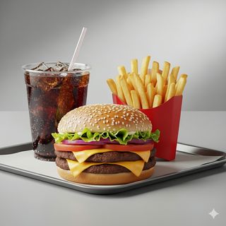 Doppio beef burger - menù