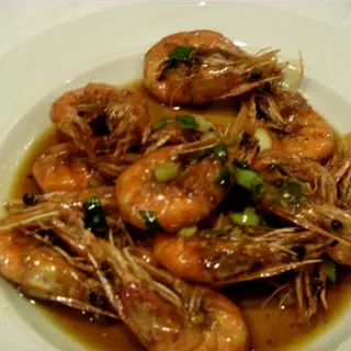 Langostinos con salsa de soja